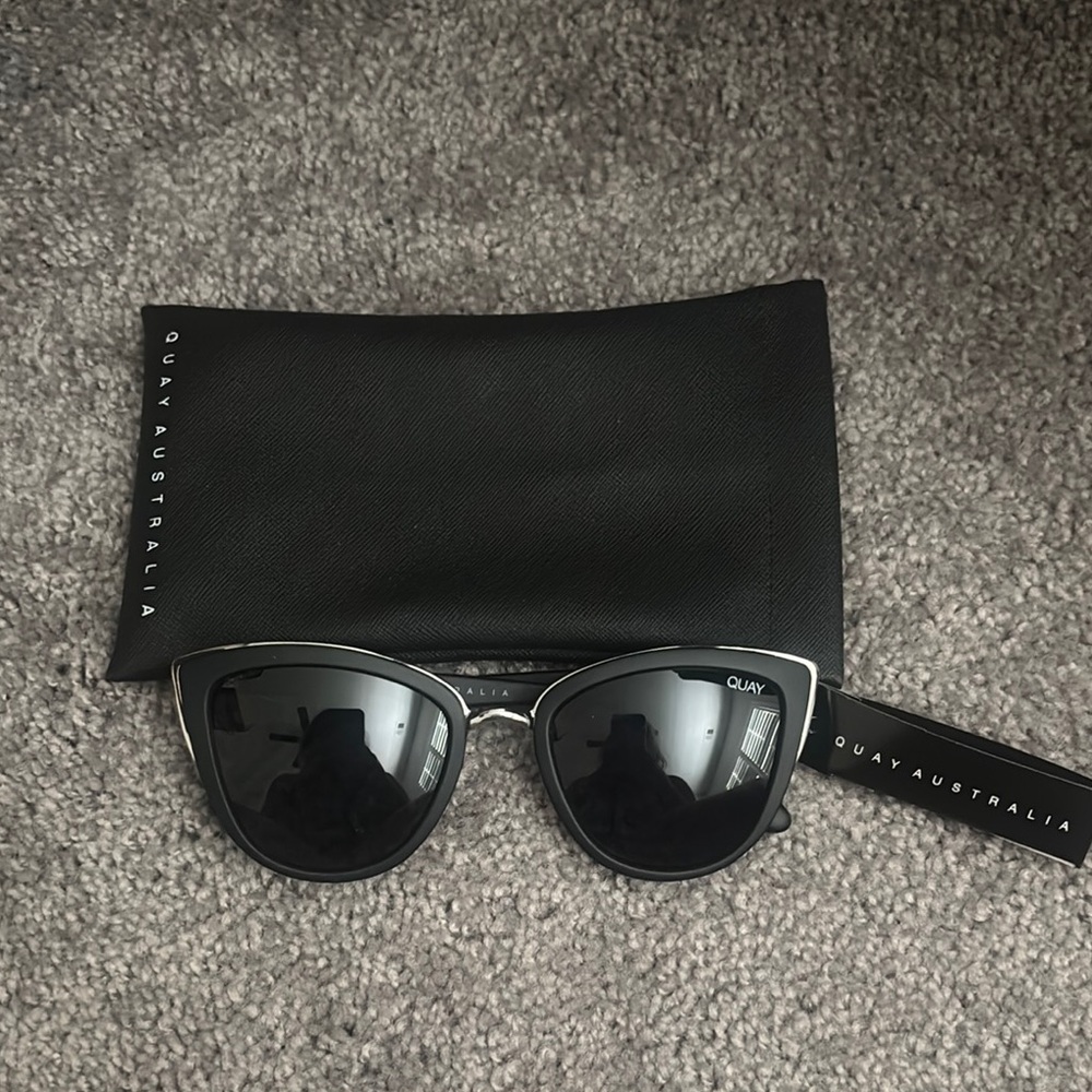 Quay Australia Black My Girl Wayfarer Sunglasses Sleek Design